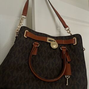Michael Kors Dark Brown Signature Shoulder Bag